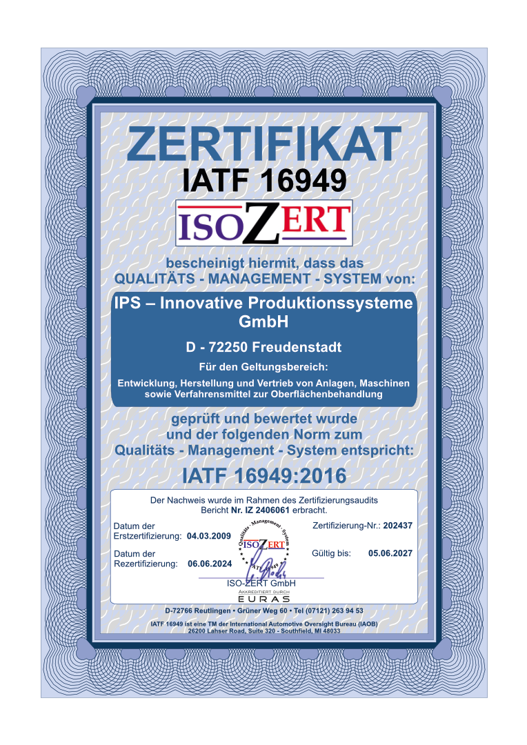 Certificate IATF 16949